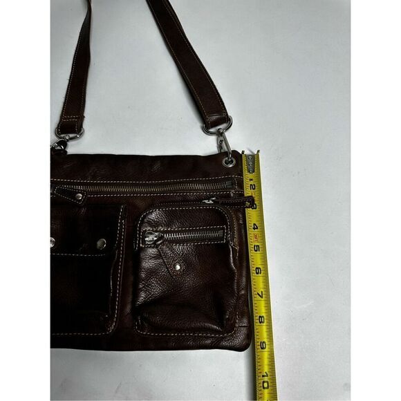 Fossil Sutter Crossbody Handbag Bronze Brown Leather Zip Top Shoulder Bag Purse - Picture 5 of 11